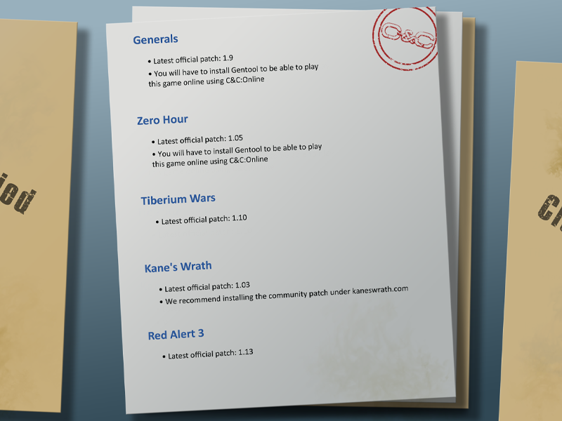 Download the latest patch for your games